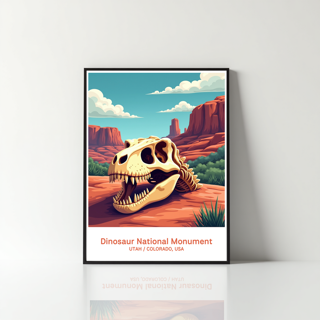 Dinosaur National Monument Digital Print | Utah Colorado Fossil Art
