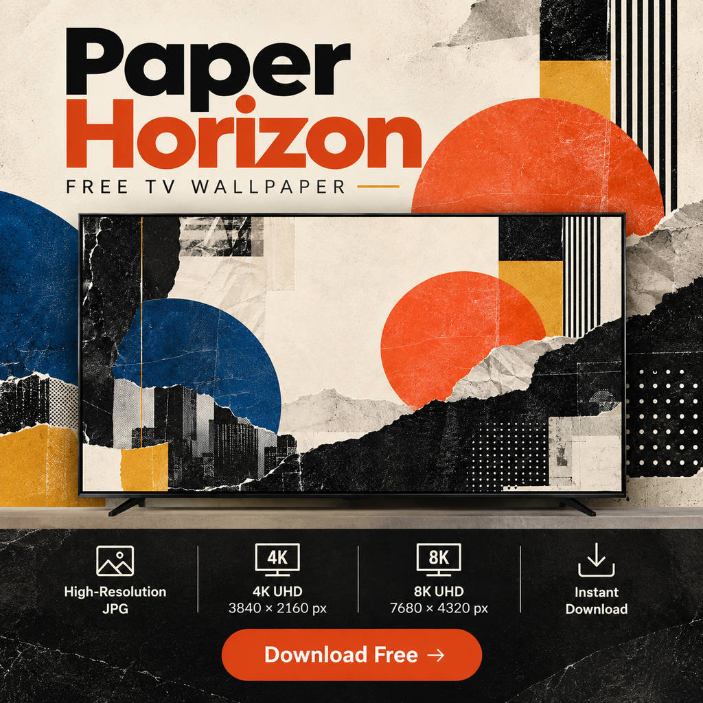 Paper Horizon high-resolution 4K and 8K TV wallpaper digital download preview