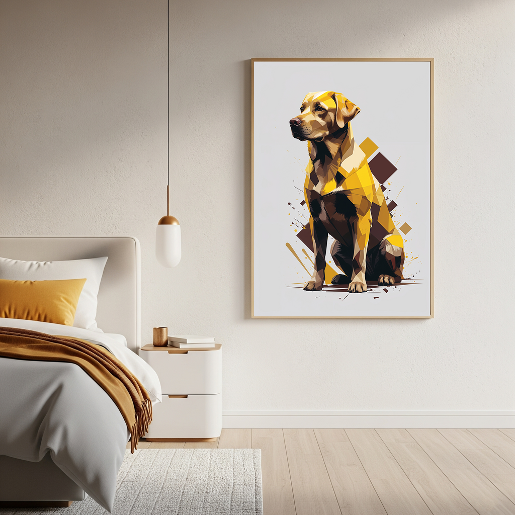 Geometric Labrador Dog Art Print | Digital Download