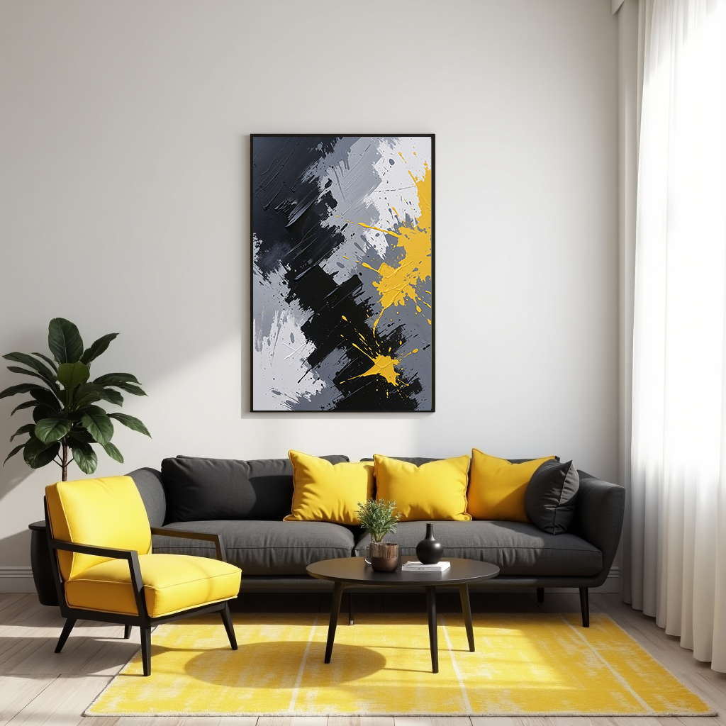 Abstract Painted Chaos Canvas Art Print | Digital Download
