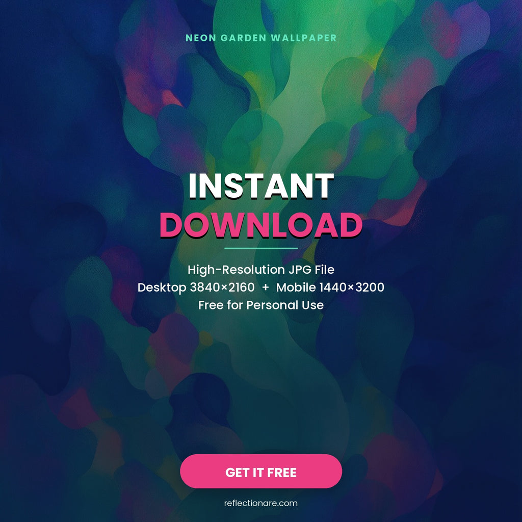 Neon Garden free 4K abstract wallpaper product preview