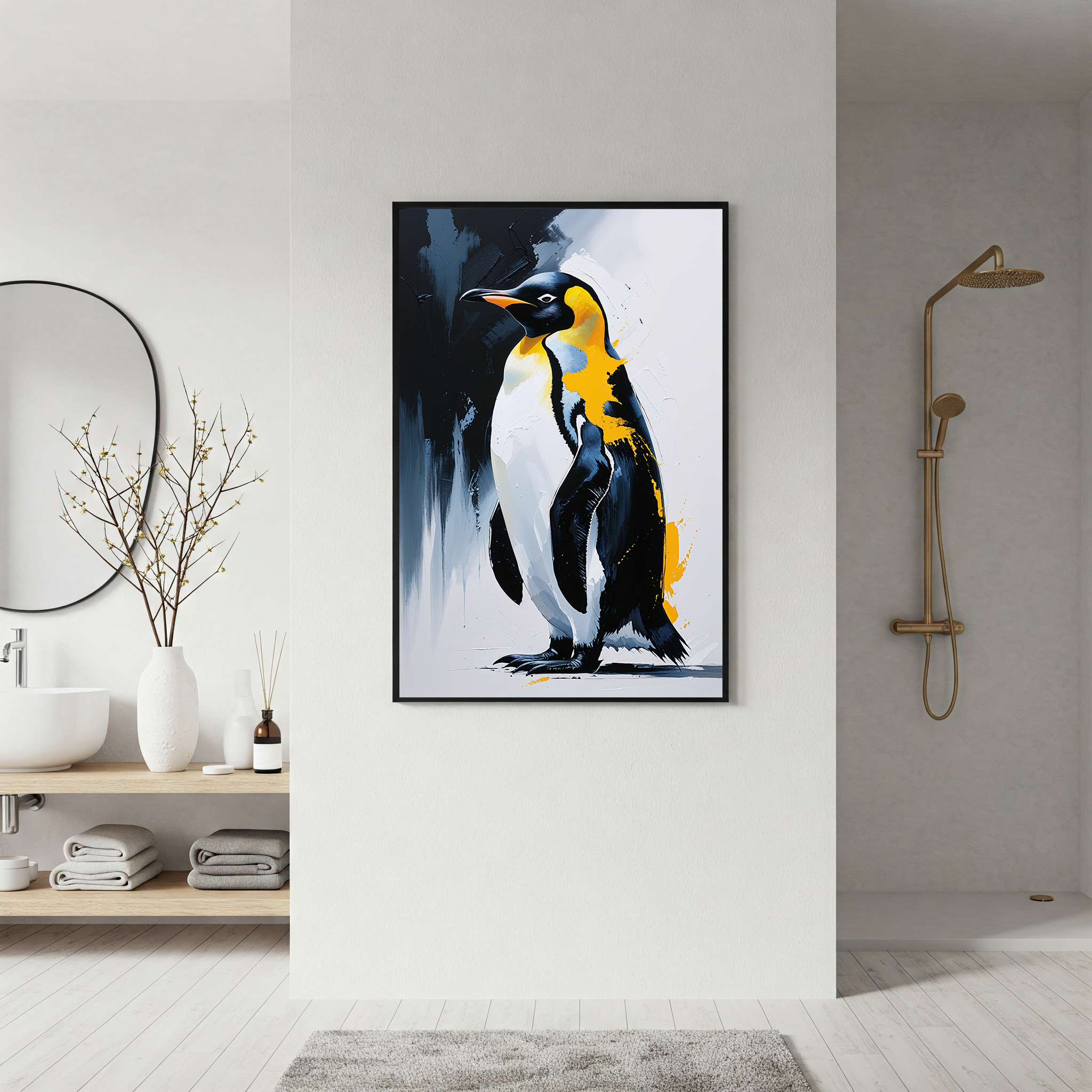 Abstract Penguin Wall Art Print | Digital Download