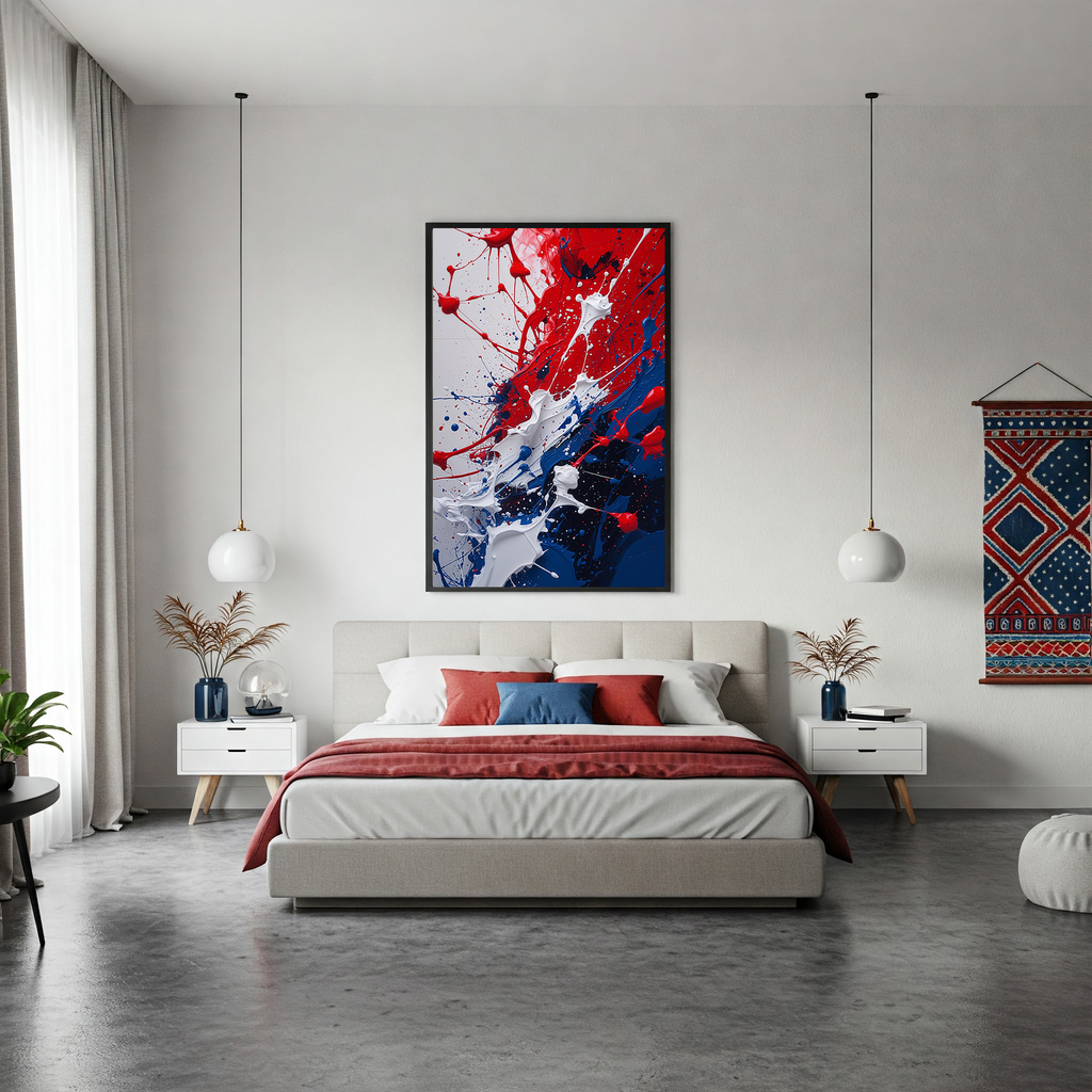 Abstract Color Explosion Paint Splatter Art | Digital Download