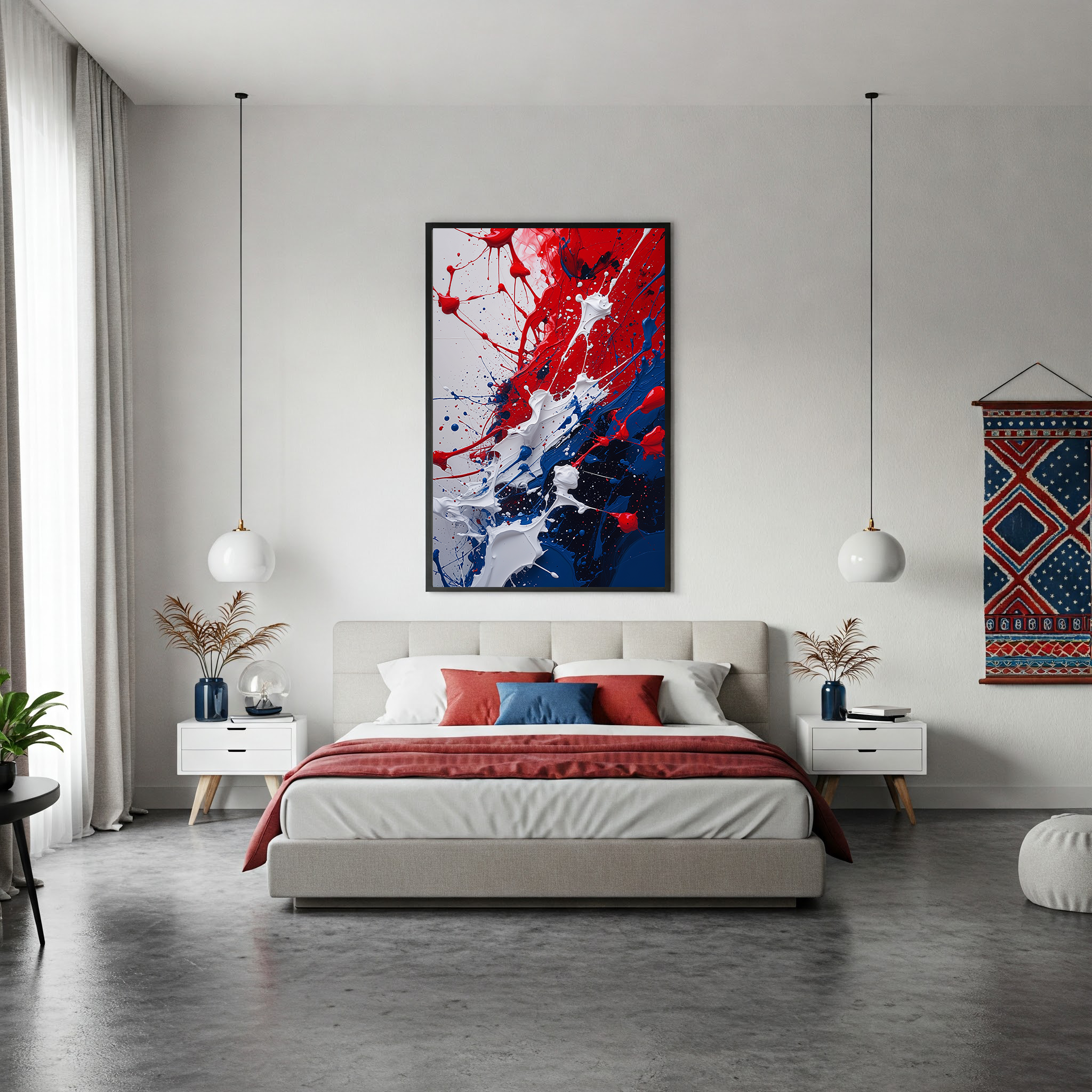 Abstract Color Explosion Paint Splatter Art | Digital Download