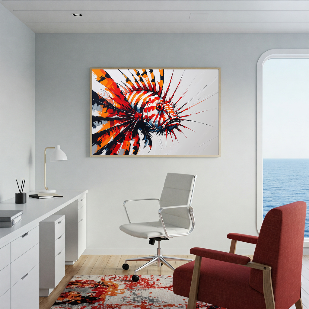 Abstract Lionfish Art Print | Digital Download
