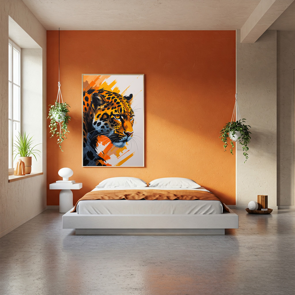 Abstract Leopard Portrait Wall Art | Digital Download