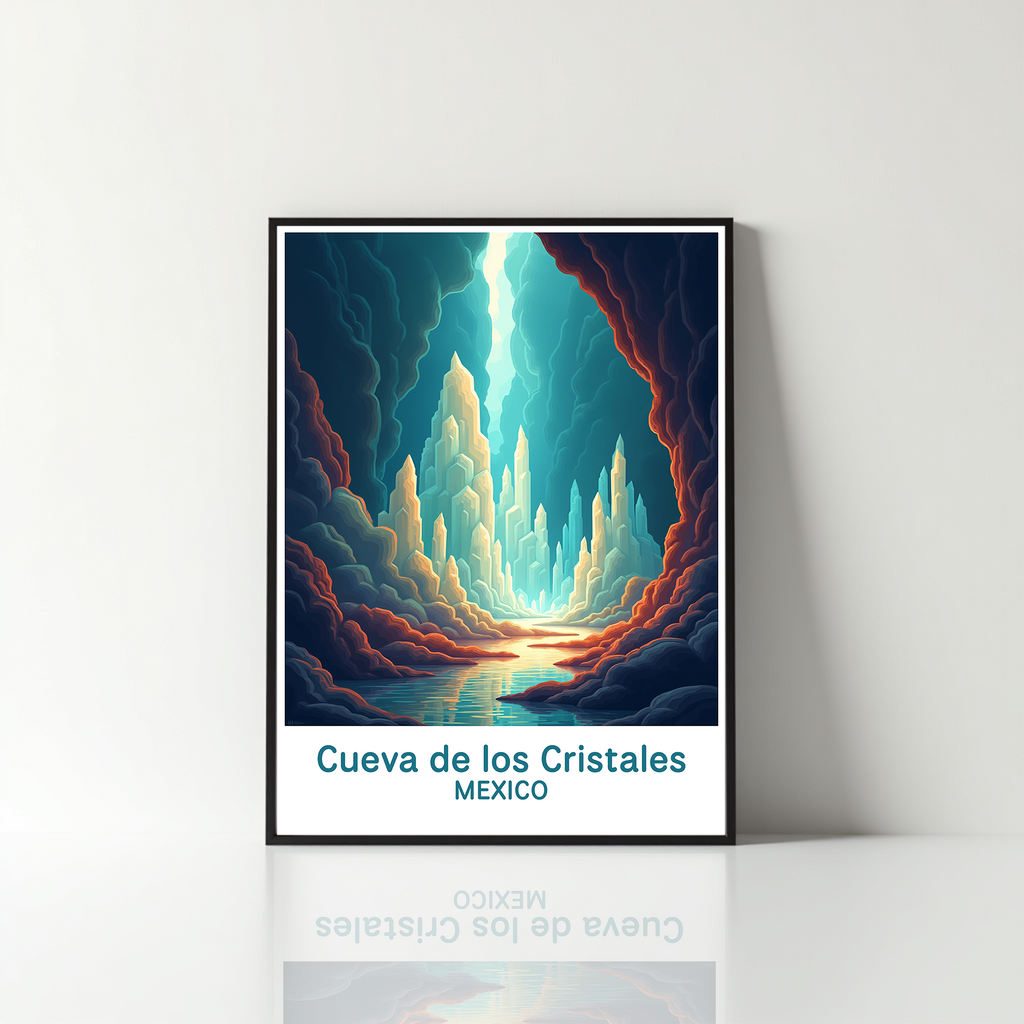 Cueva de los Cristales Mexico Digital Print | Giant Crystal Cave Art