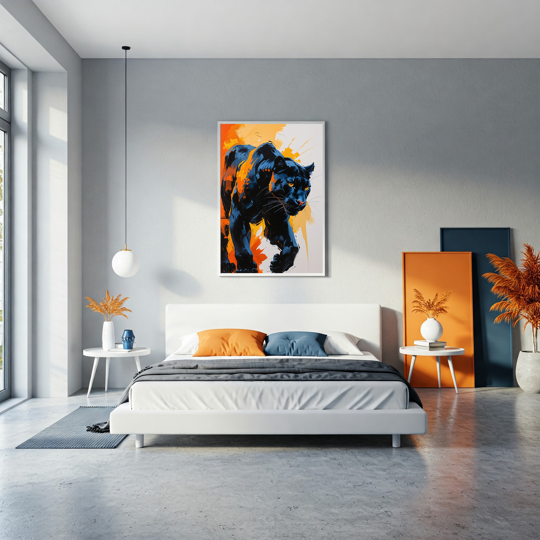 Abstract Black Panther Wall Art Print | Digital Download