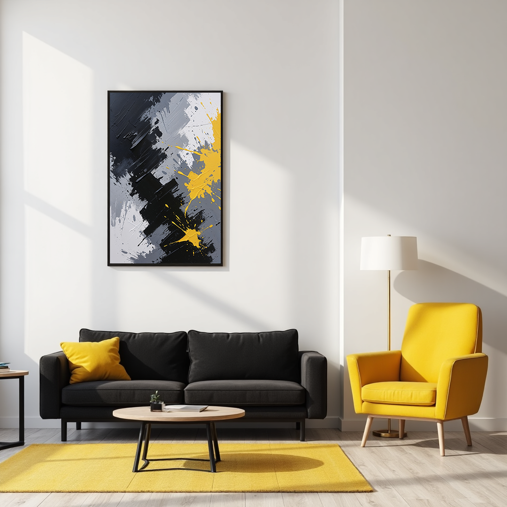 Abstract Painted Chaos Canvas Art Print | Digital Download