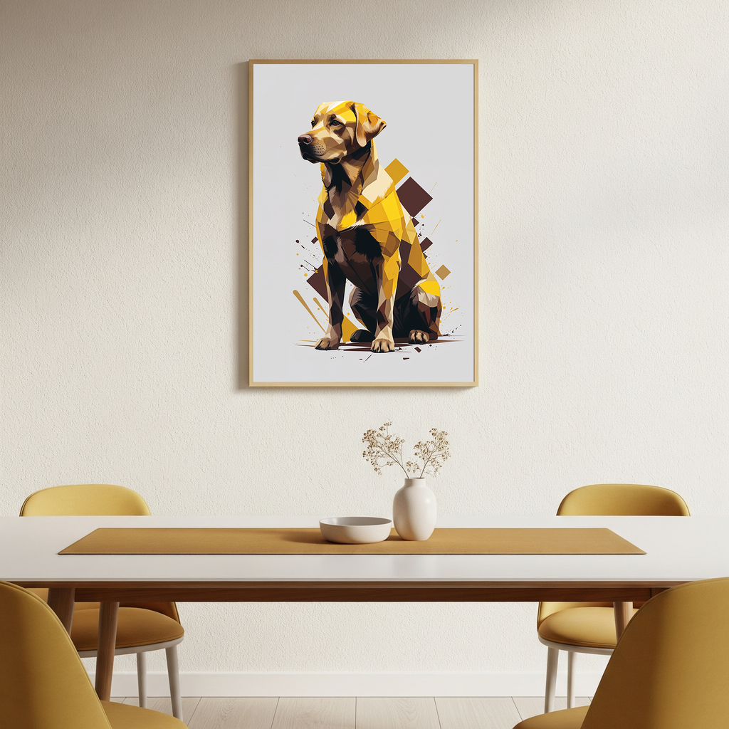 Geometric Labrador Dog Art Print | Digital Download