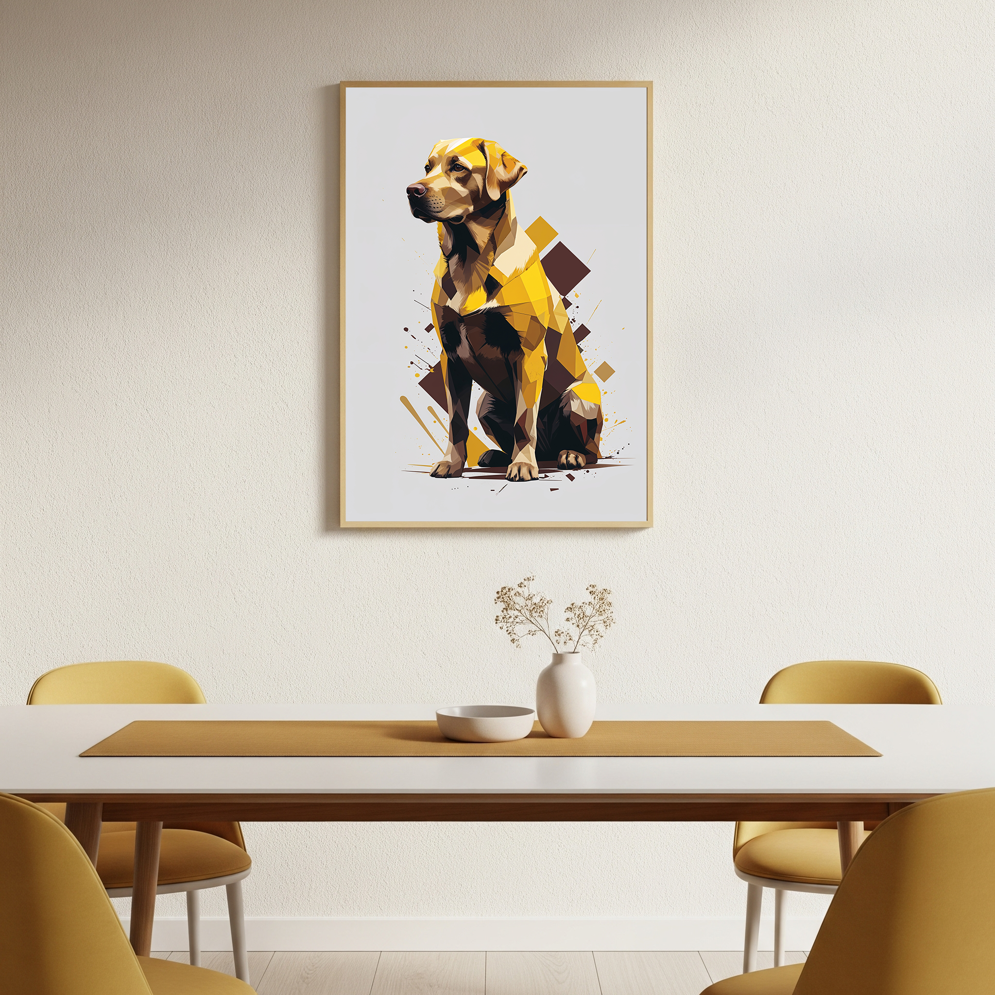 Geometric Labrador Dog Art Print | Digital Download