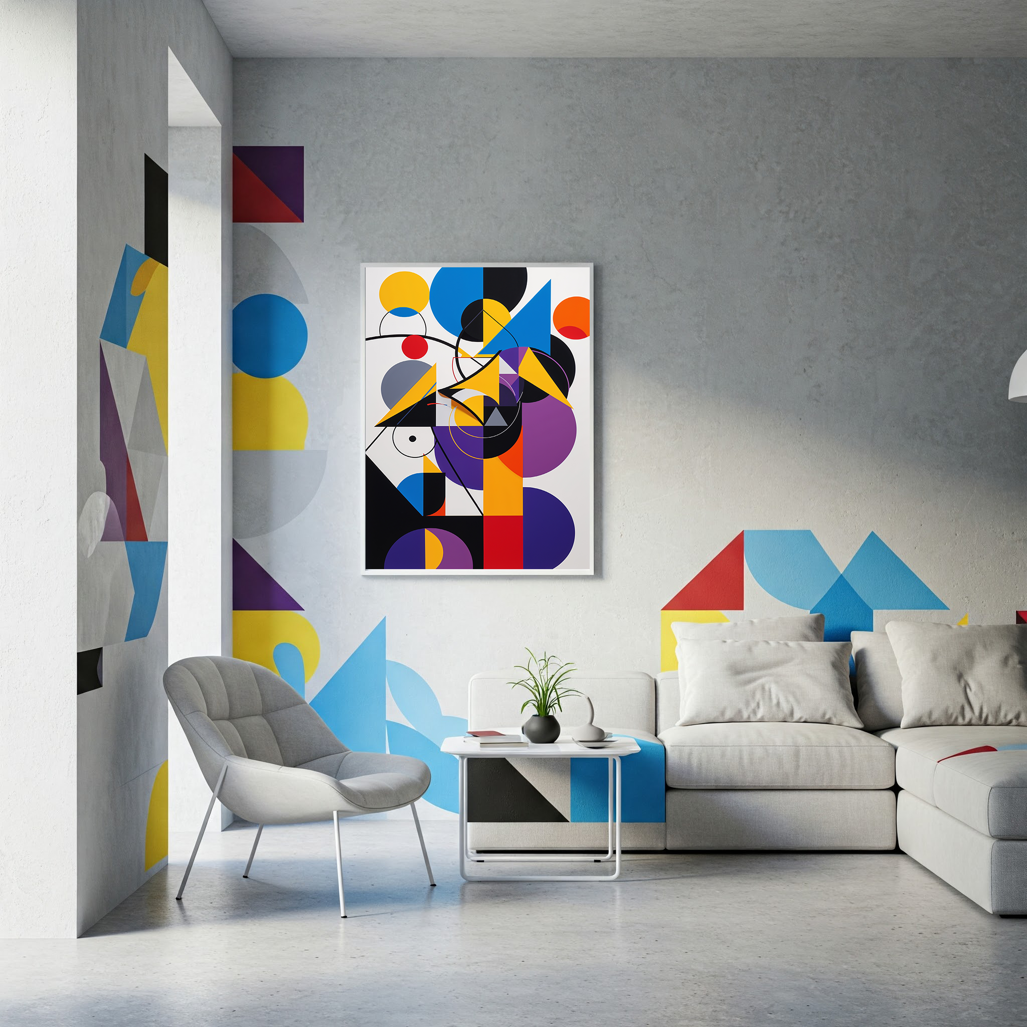 Abstract Geometric Bauhaus Modern Art Print | Digital Download