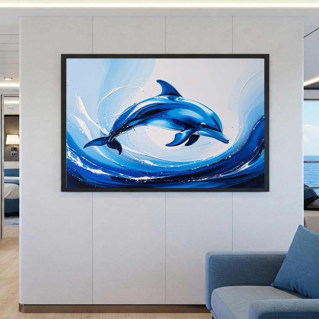 Abstract Dolphin Art Print | Digital Download