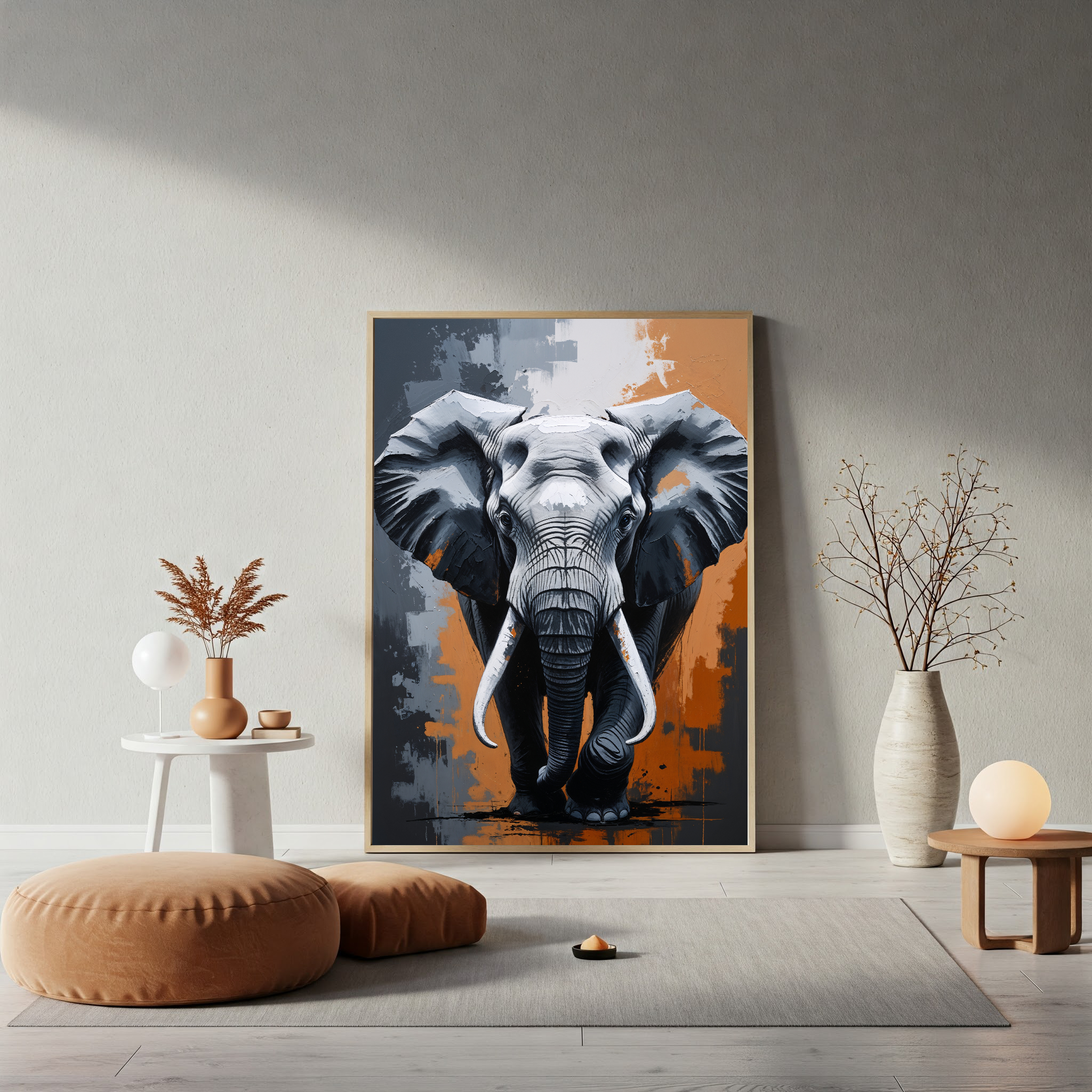 Abstract Elephant Wall Art | Digital Download