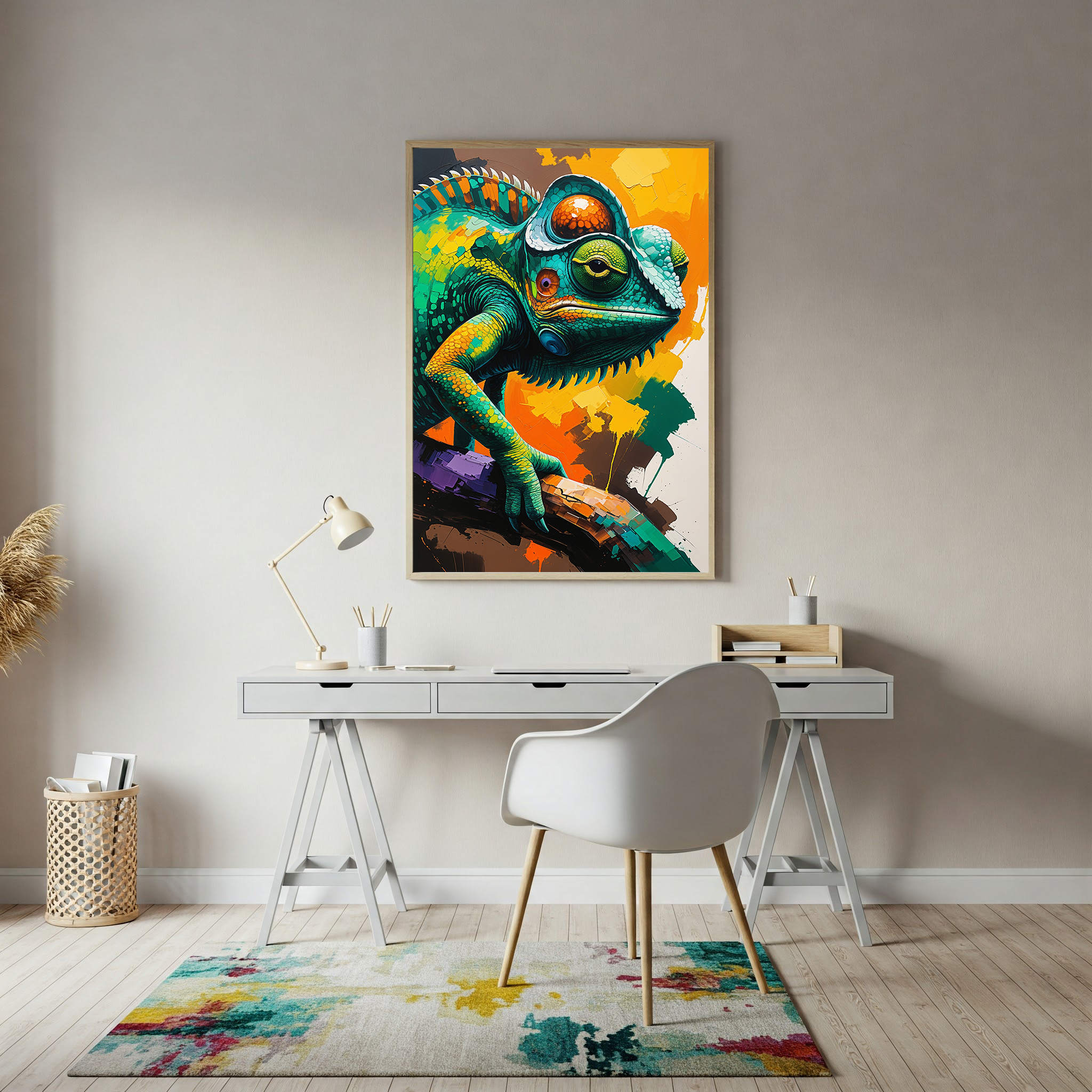 Abstract Chameleon Wall Art | Digital Download