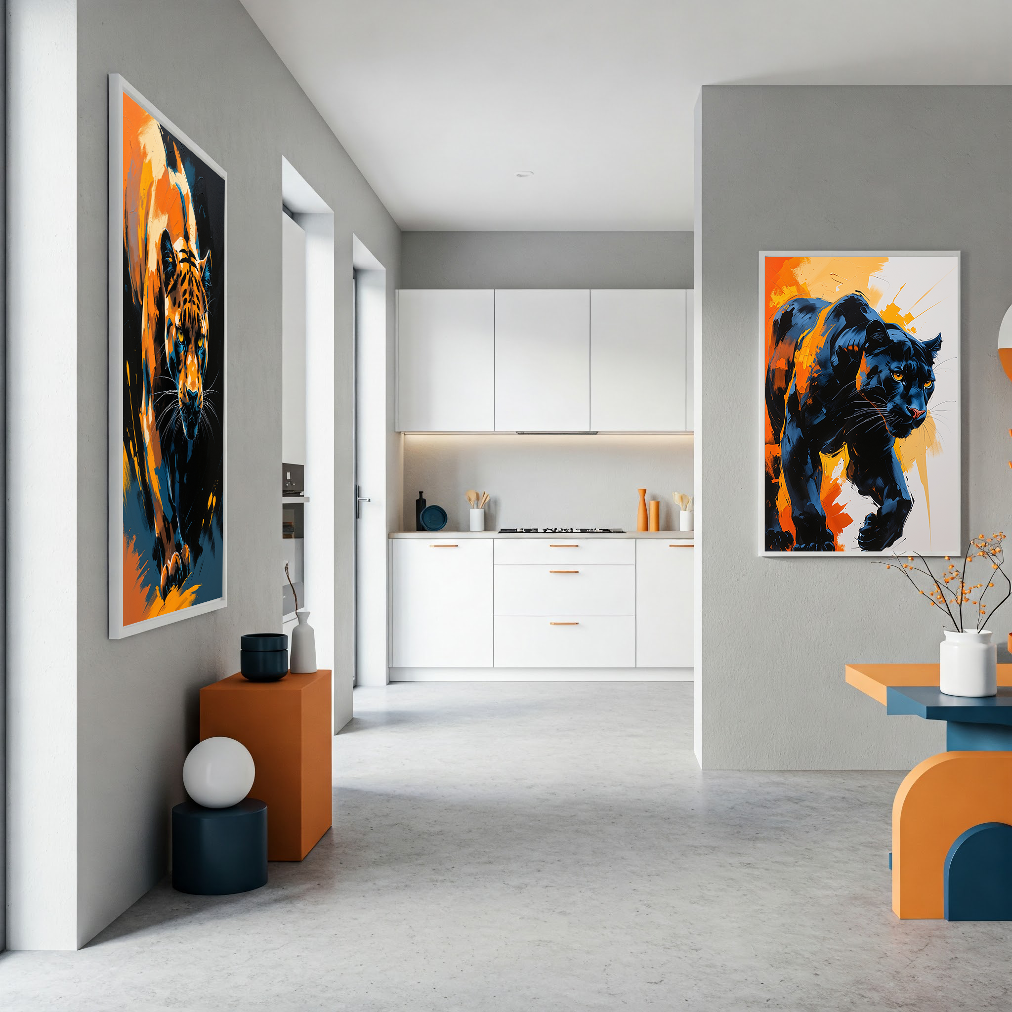 Abstract Black Panther Wall Art Print | Digital Download