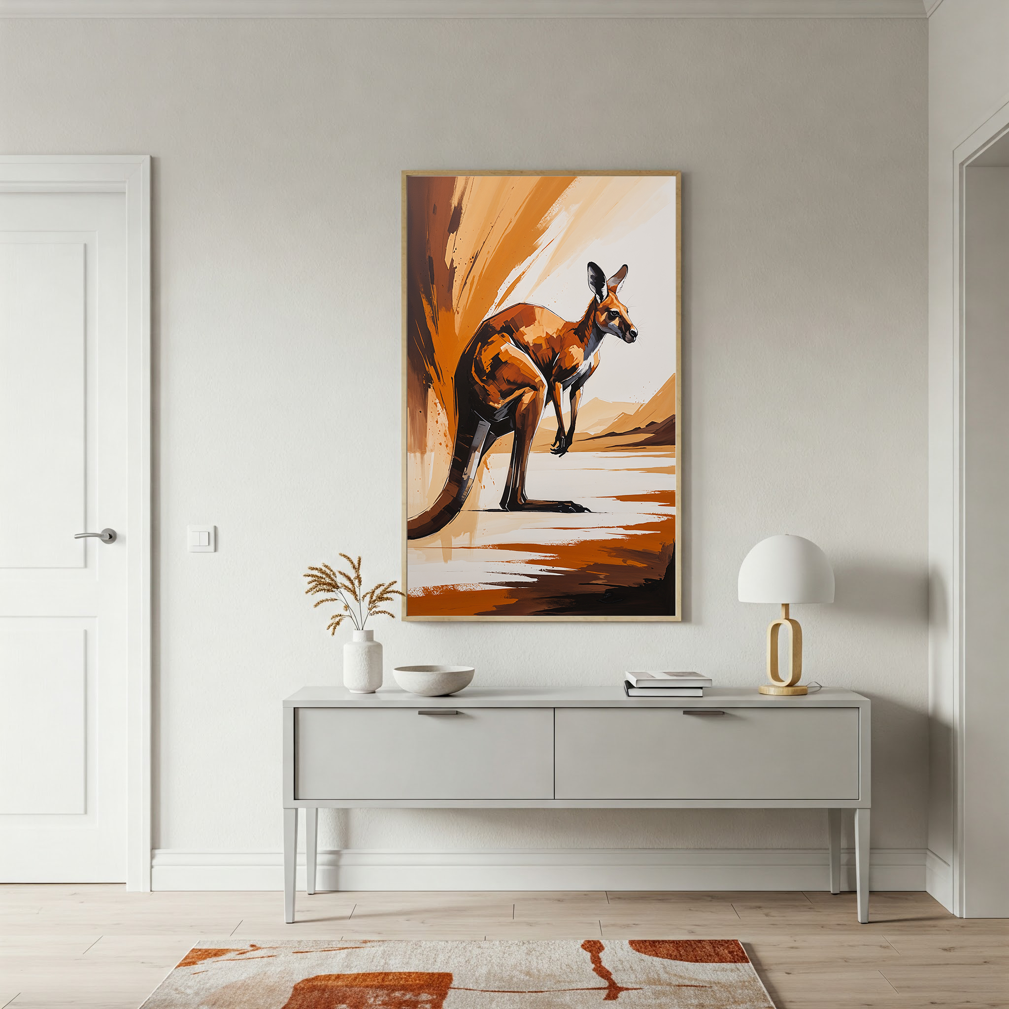 Australian Red Kangaroo Wildlife Wall Art | Digital Download