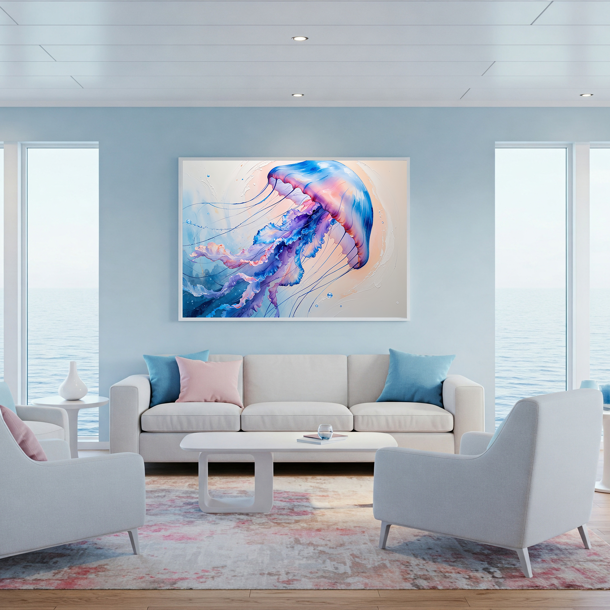 Abstract Jellyfish II Art Print | Digital Download
