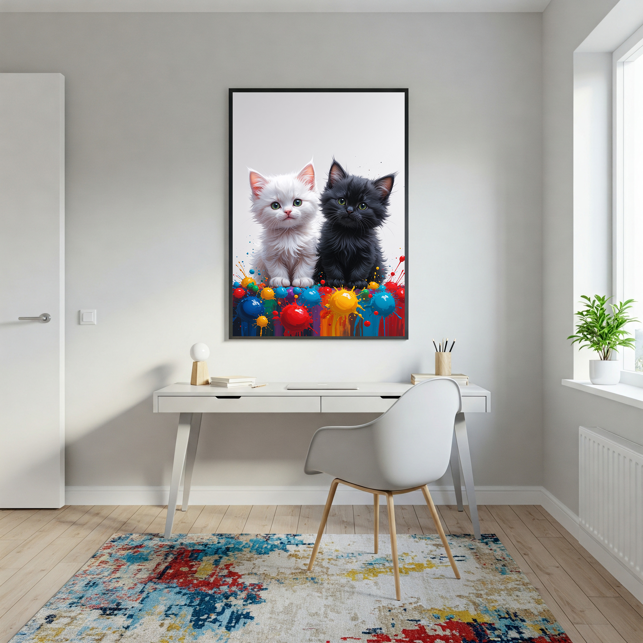 Colorful Kitten Duo Art | Digital Download Print