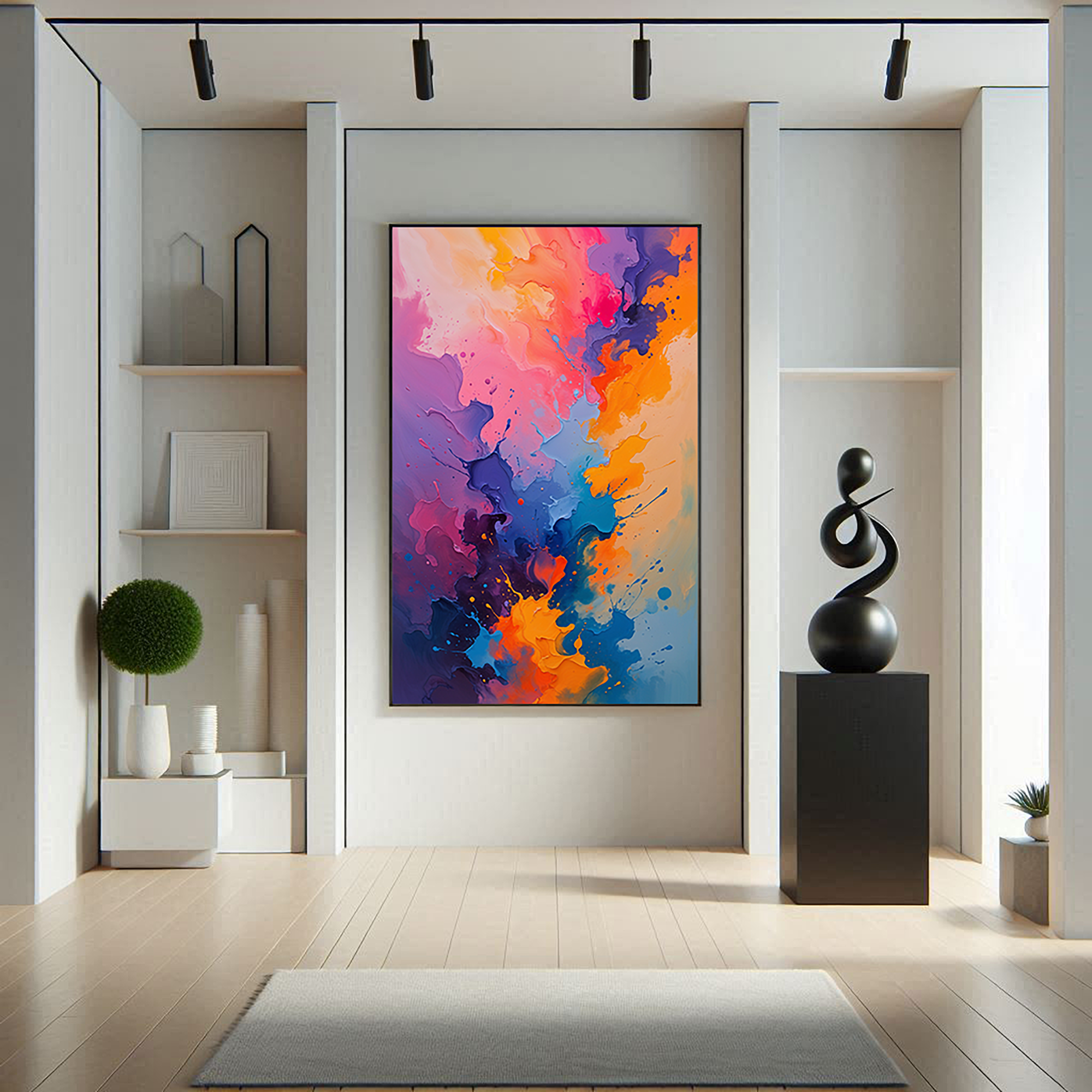 Abstract Paint Splash Colorful Wall Art | Digital Download