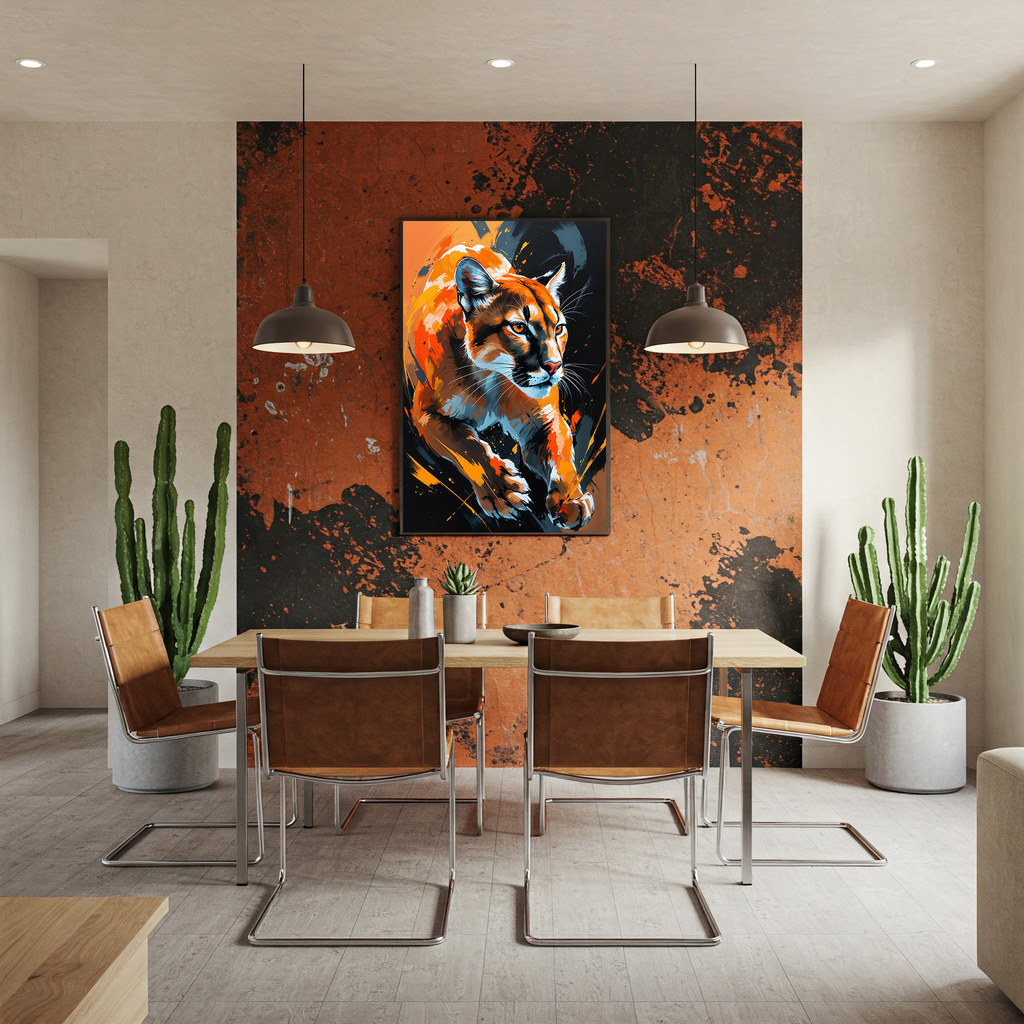 Abstract Cougar Wall Art II | Digital Download