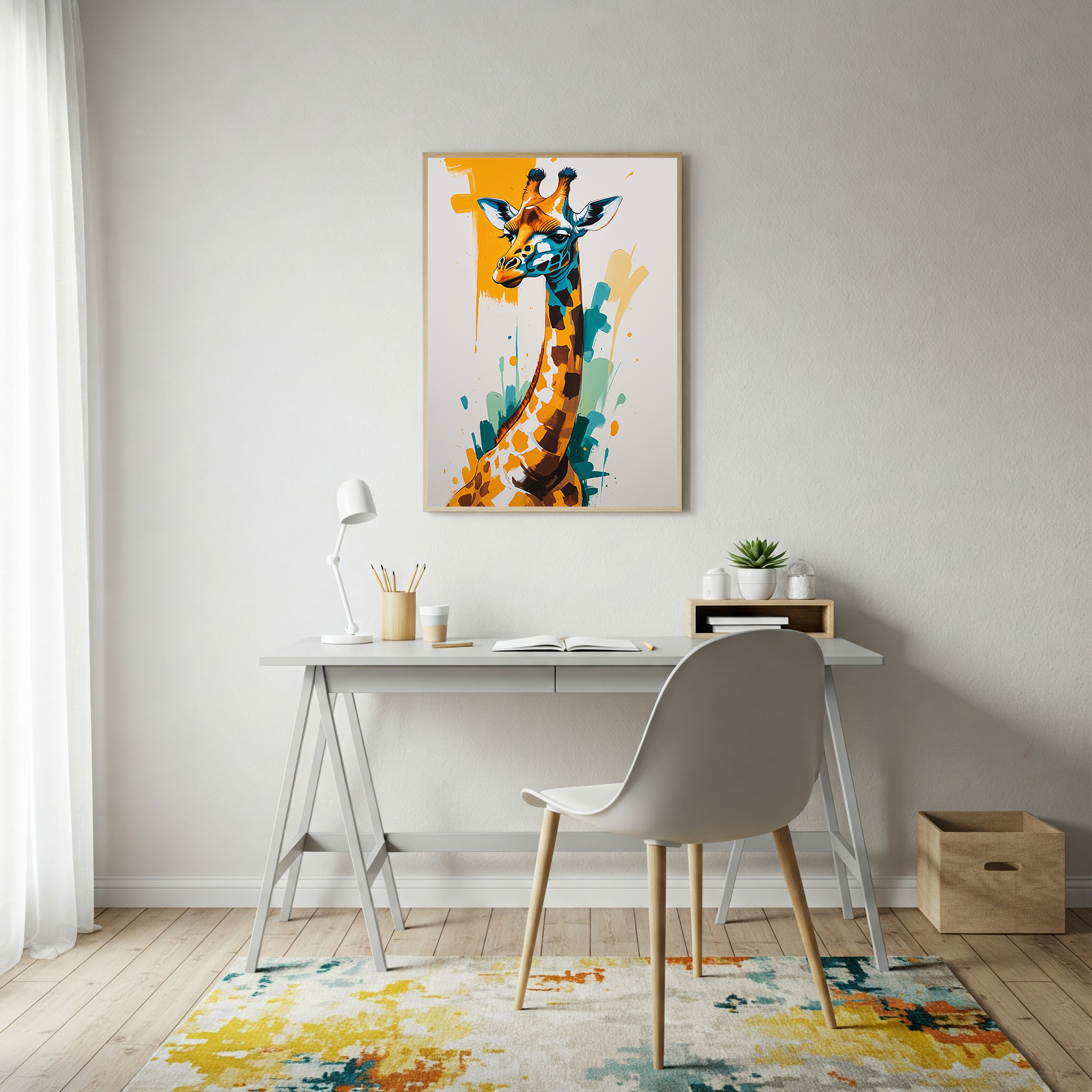 Abstract Giraffe Wall Art II | Digital Download