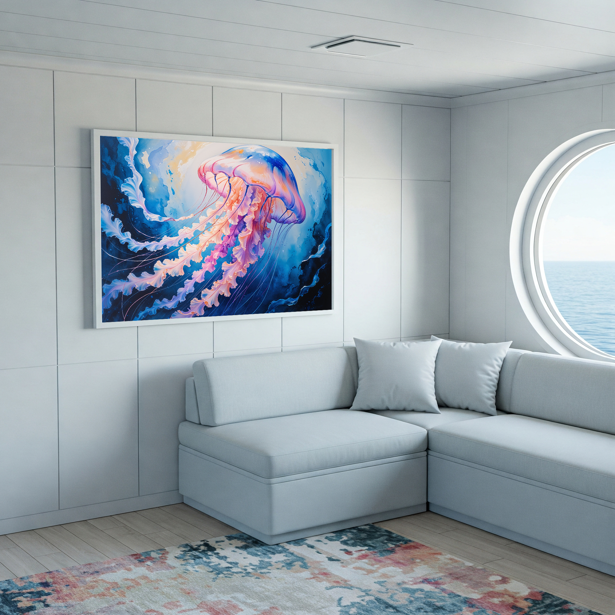 Abstract Jellyfish Art Print | Digital Download