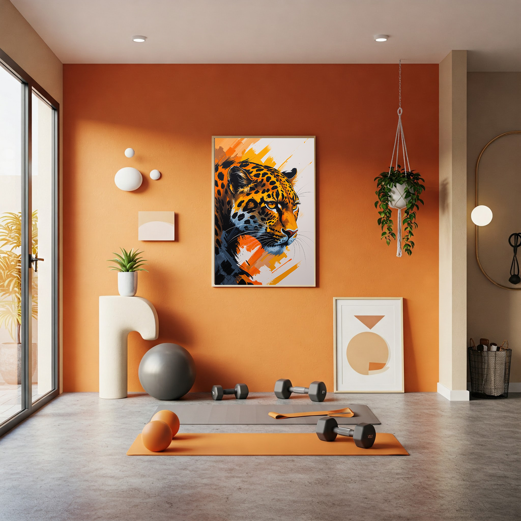 Abstract Leopard Portrait Wall Art | Digital Download