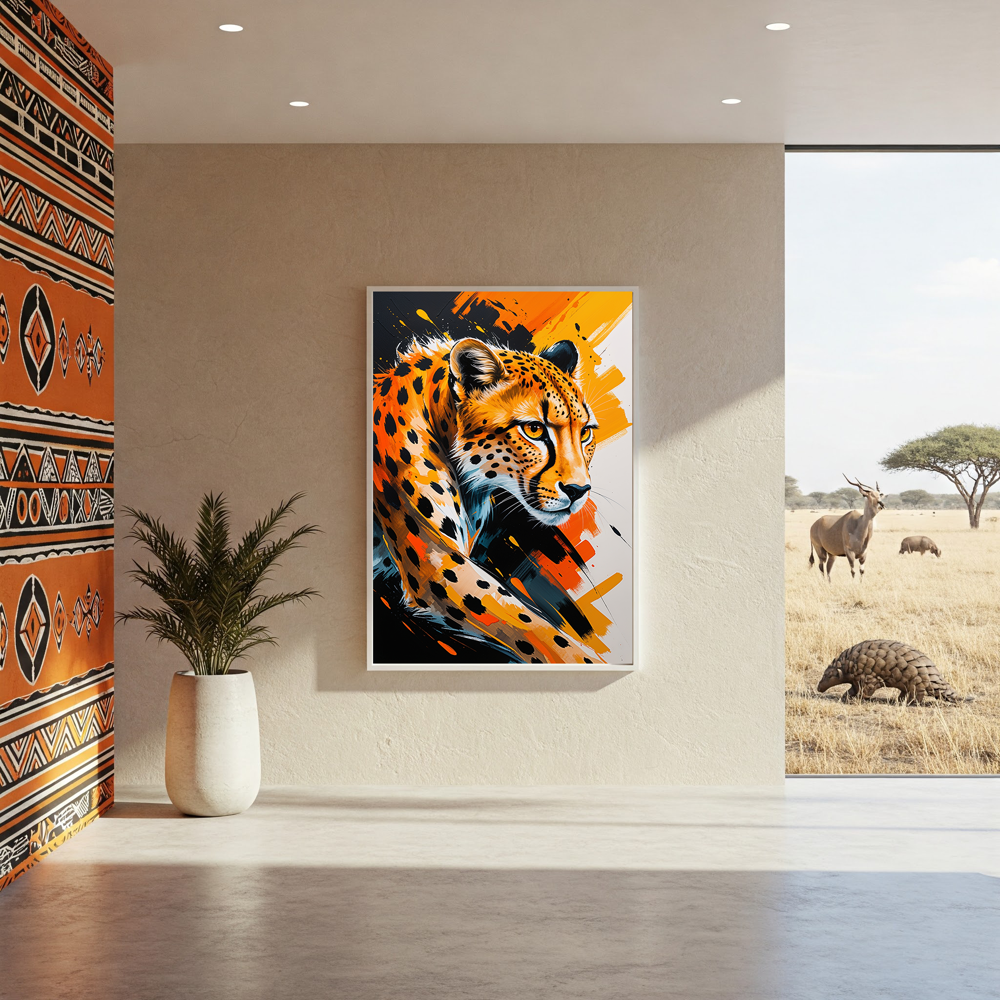 Abstract Cheetah Wall Art | Digital Download