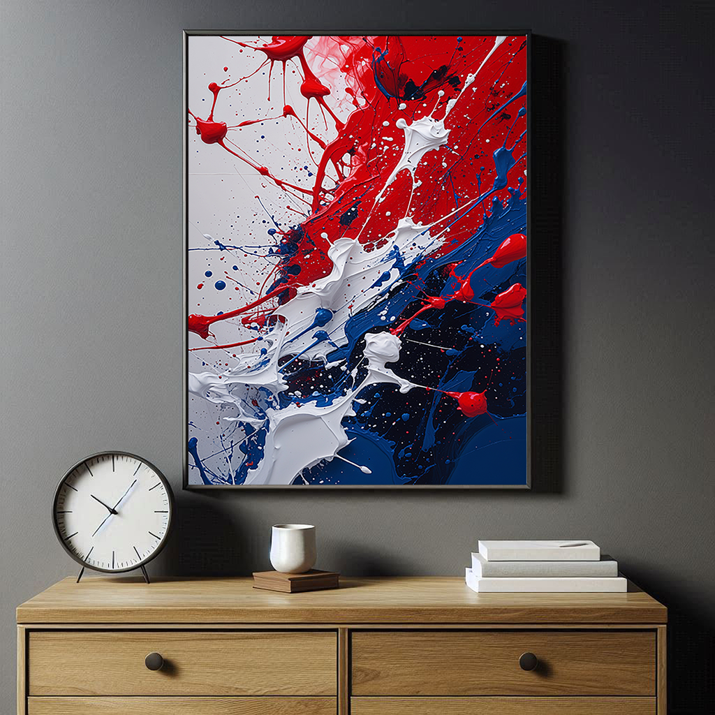 Abstract Color Explosion Paint Splatter Art | Digital Download