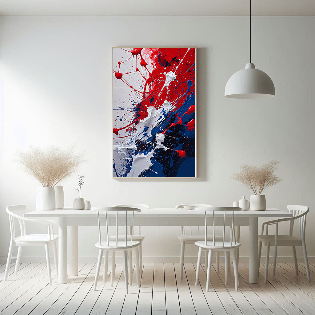 Abstract Color Explosion Paint Splatter Art | Digital Download