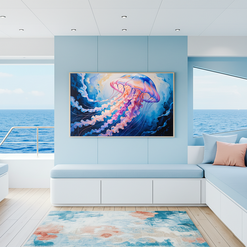 Abstract Jellyfish Art Print | Digital Download