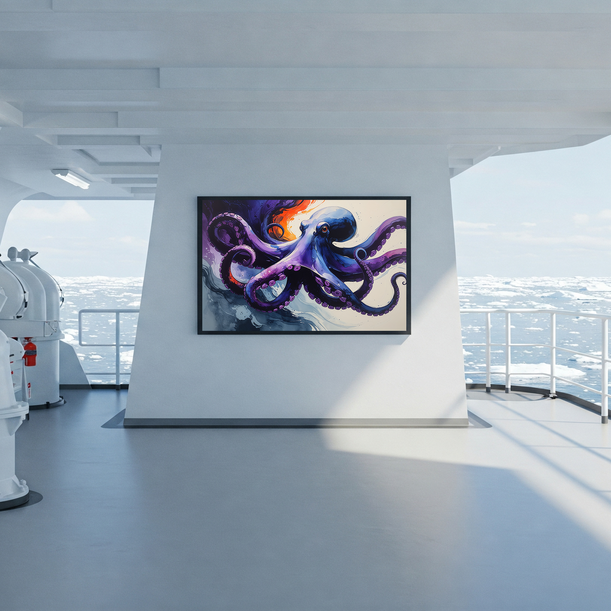 Colorful Watercolor Octopus Wall Art | Digital Download