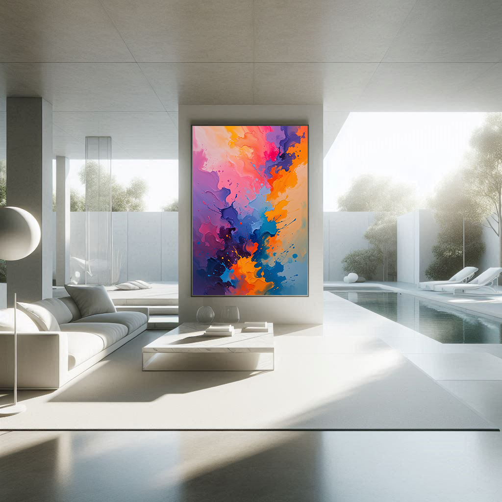 Abstract Paint Splash Colorful Wall Art | Digital Download