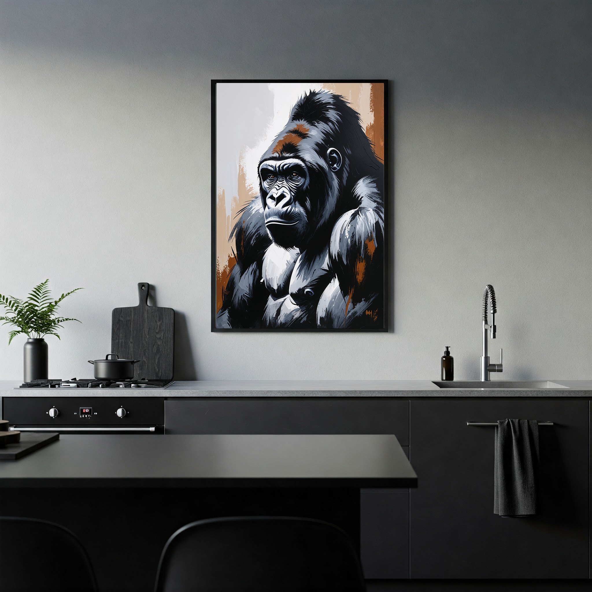 Abstract Gorilla II Art Print | Digital Download