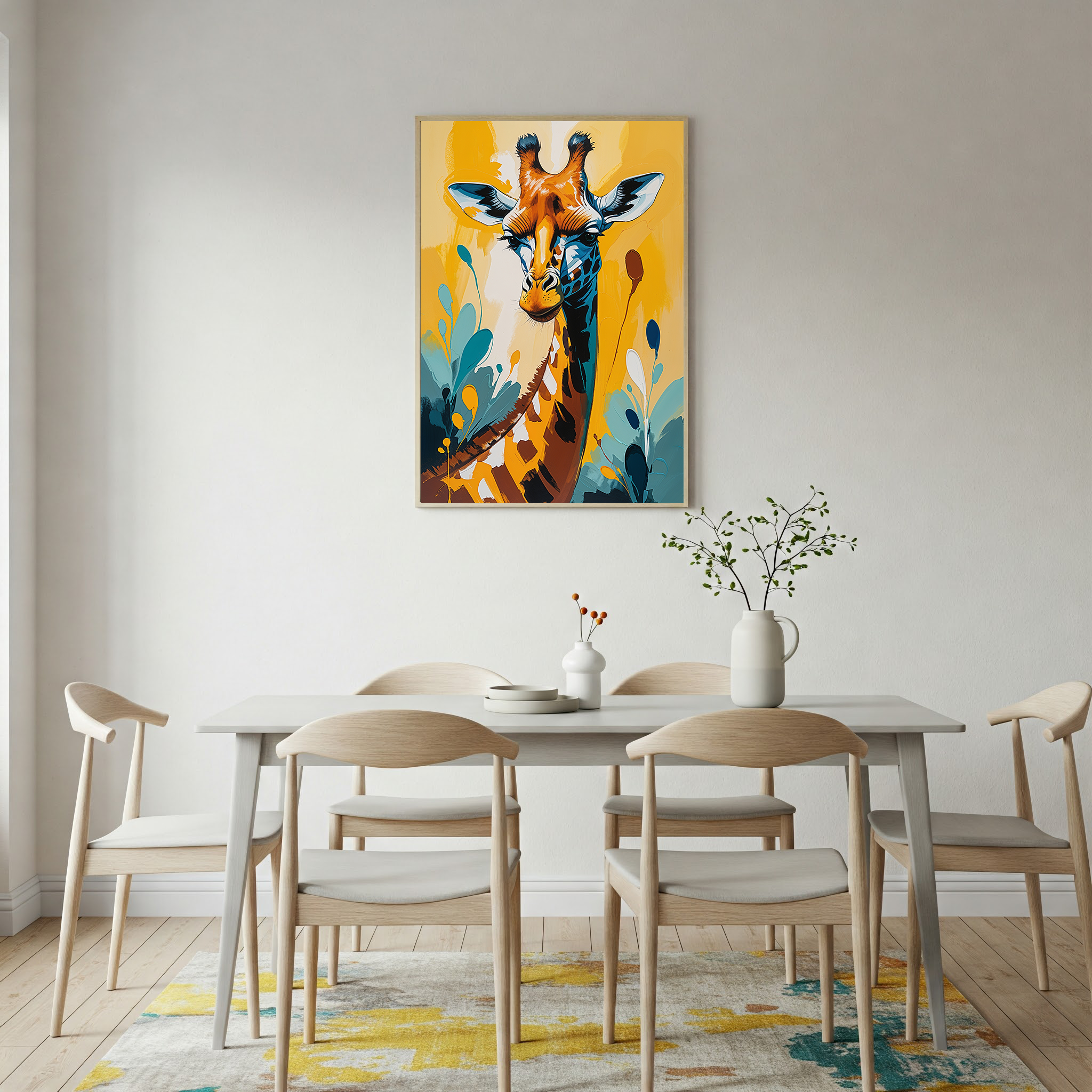 Abstract Giraffe Wall Art | Digital Download