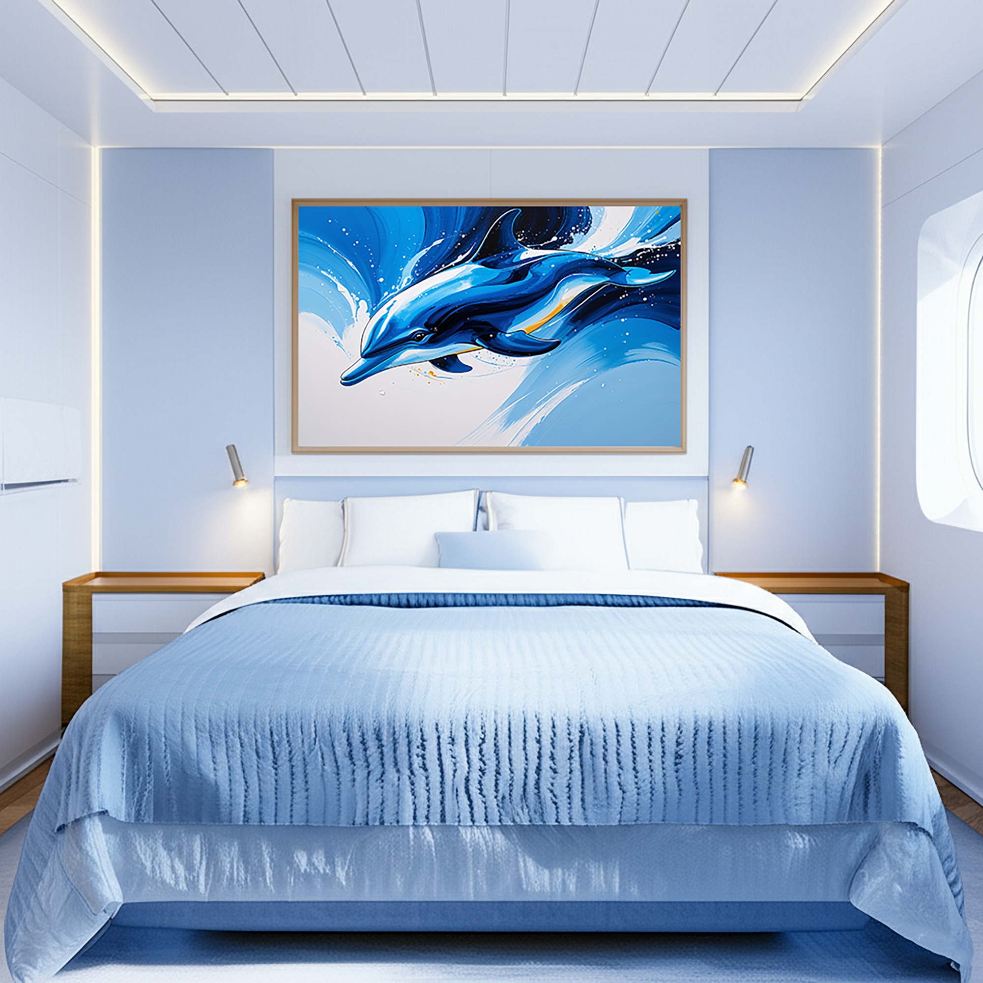 Abstract Dolphin II Art Print | Digital Download