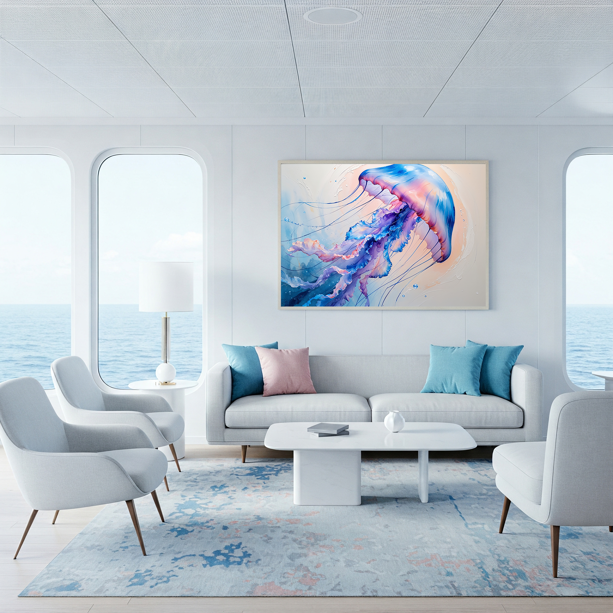 Abstract Jellyfish II Art Print | Digital Download