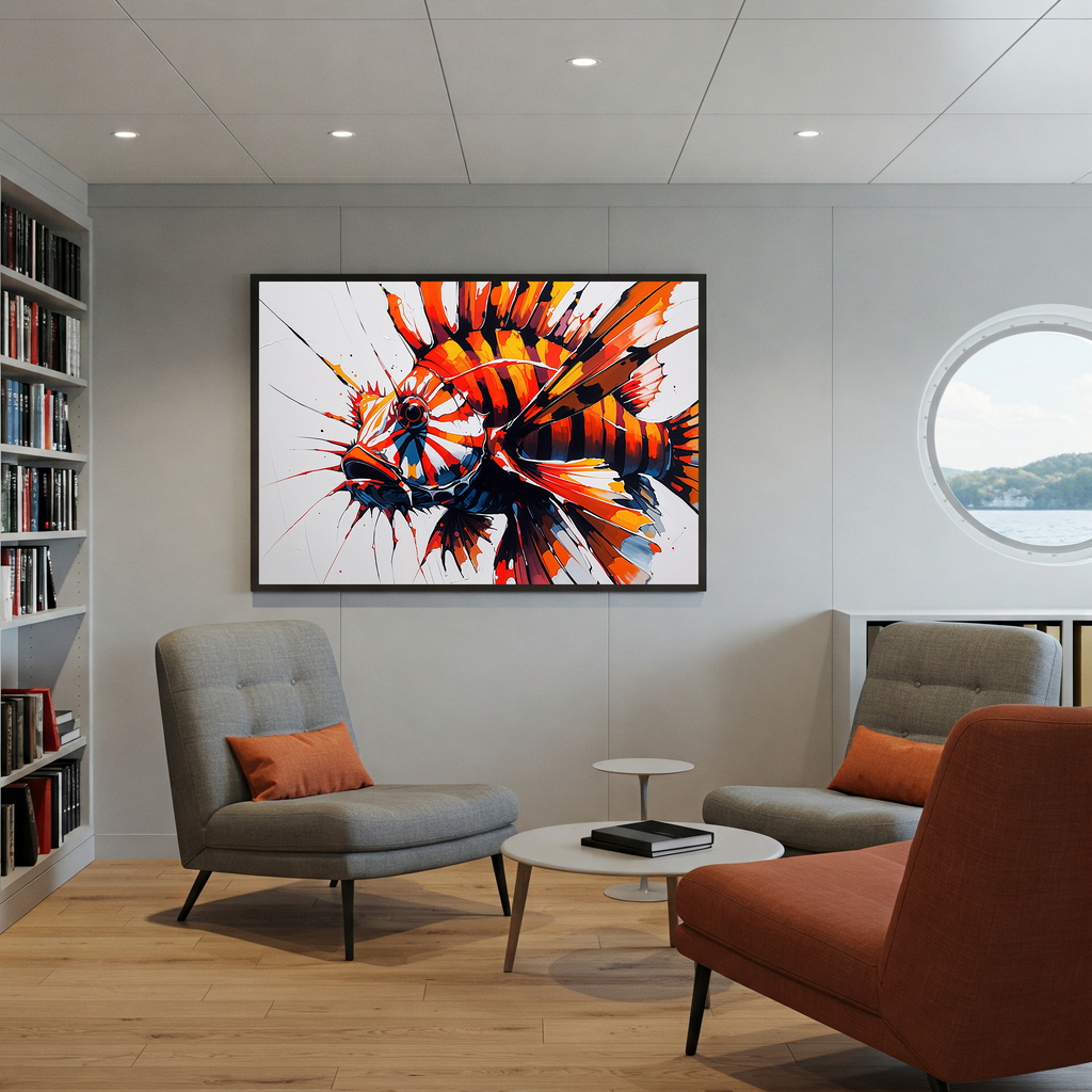 Abstract Lionfish II Art Print | Digital Download