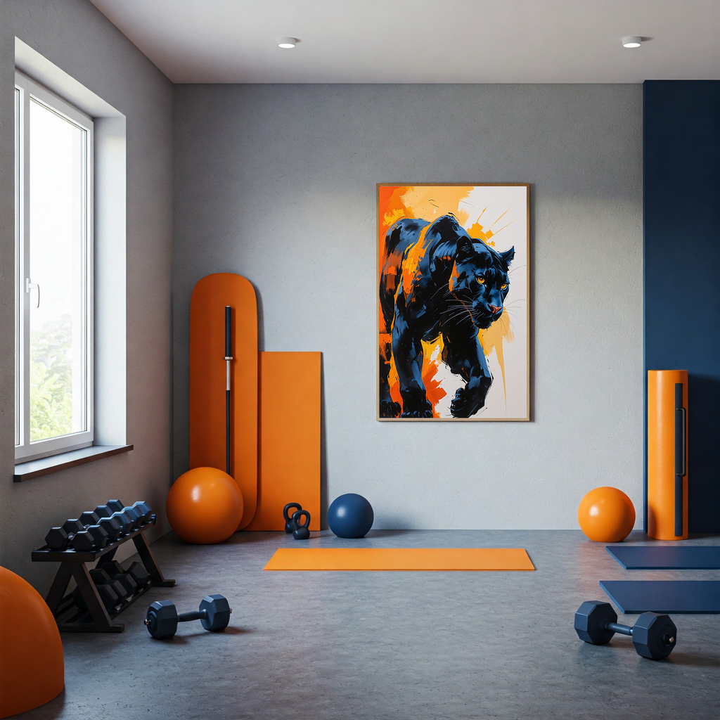 Abstract Black Panther Wall Art Print | Digital Download