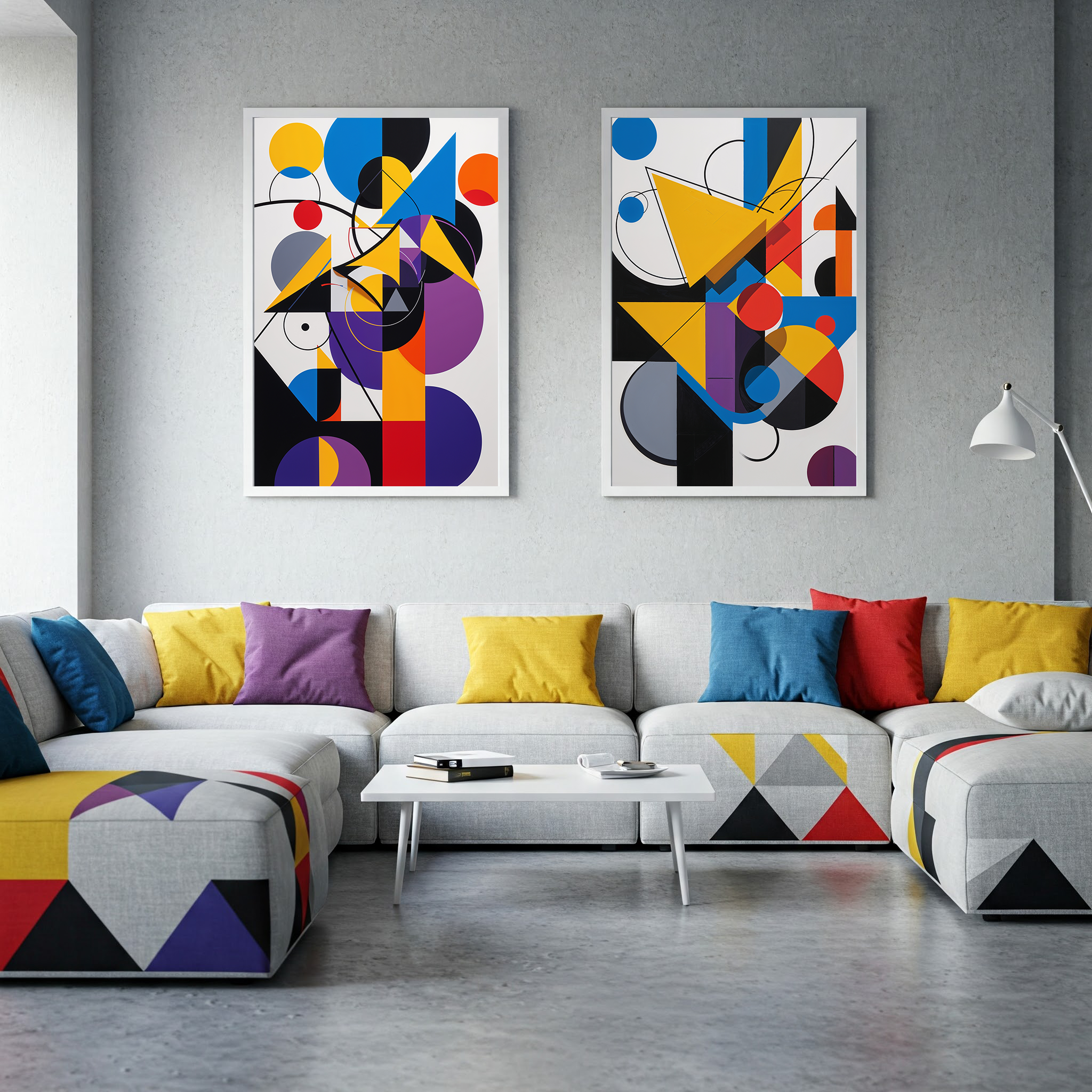 Abstract Geometric Bauhaus Modern Art Print | Digital Download