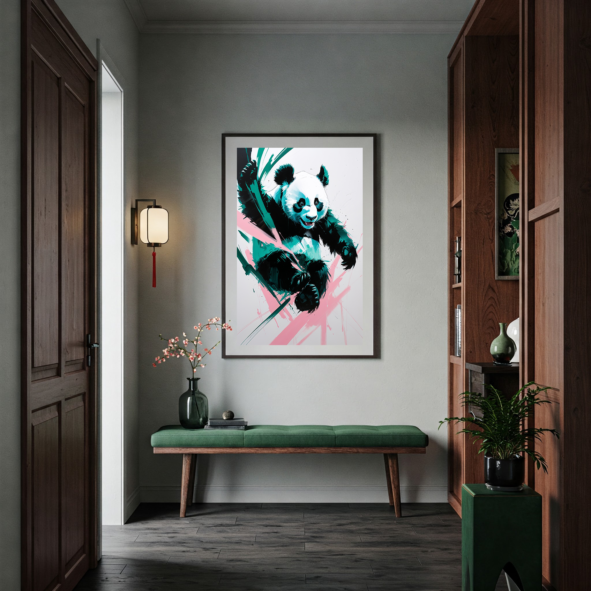 Abstract Panda Bear Wall Art Print | Digital Download