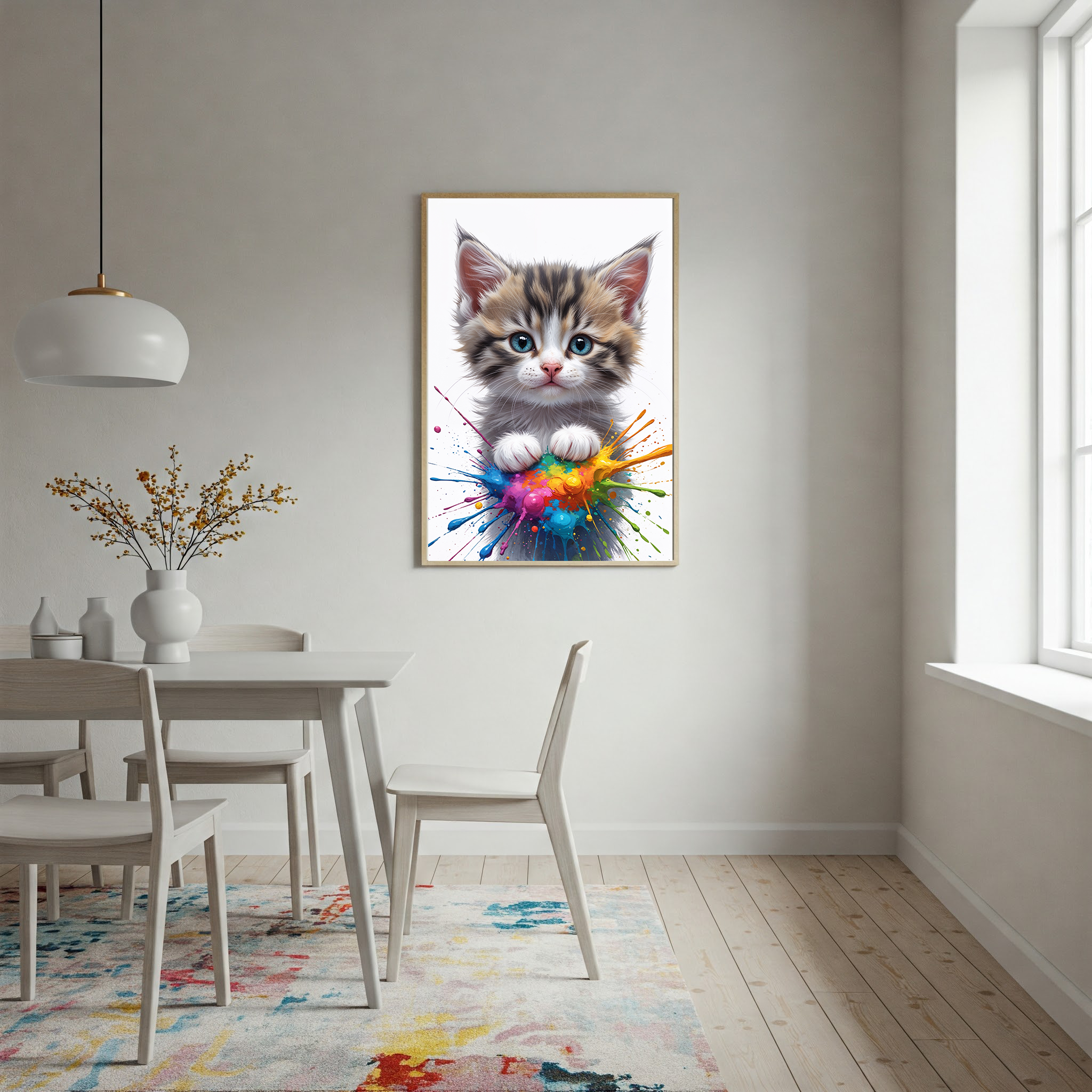 Colorful Kitten Art | Digital Download Print