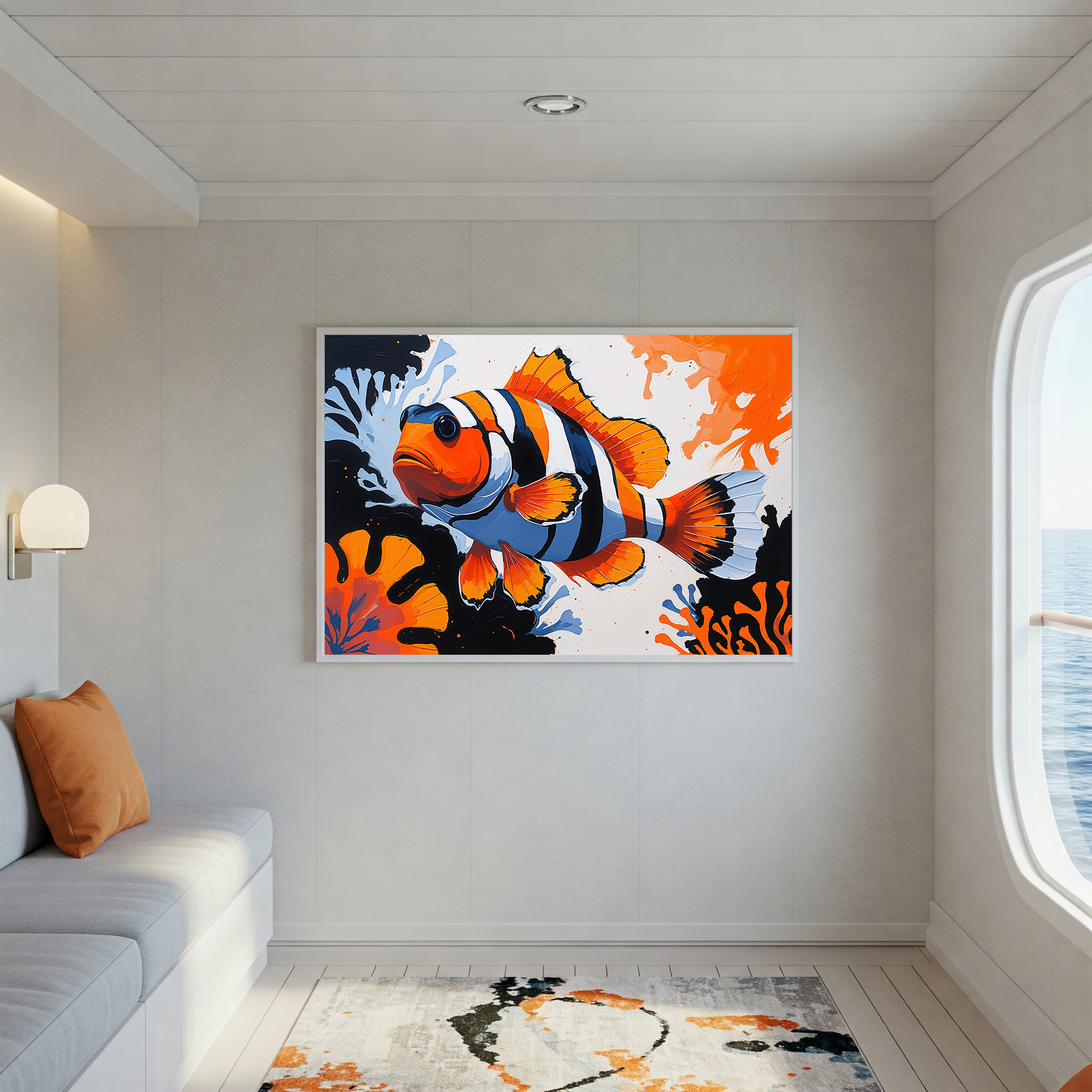 Abstract Clownfish Art Print | Digital Download