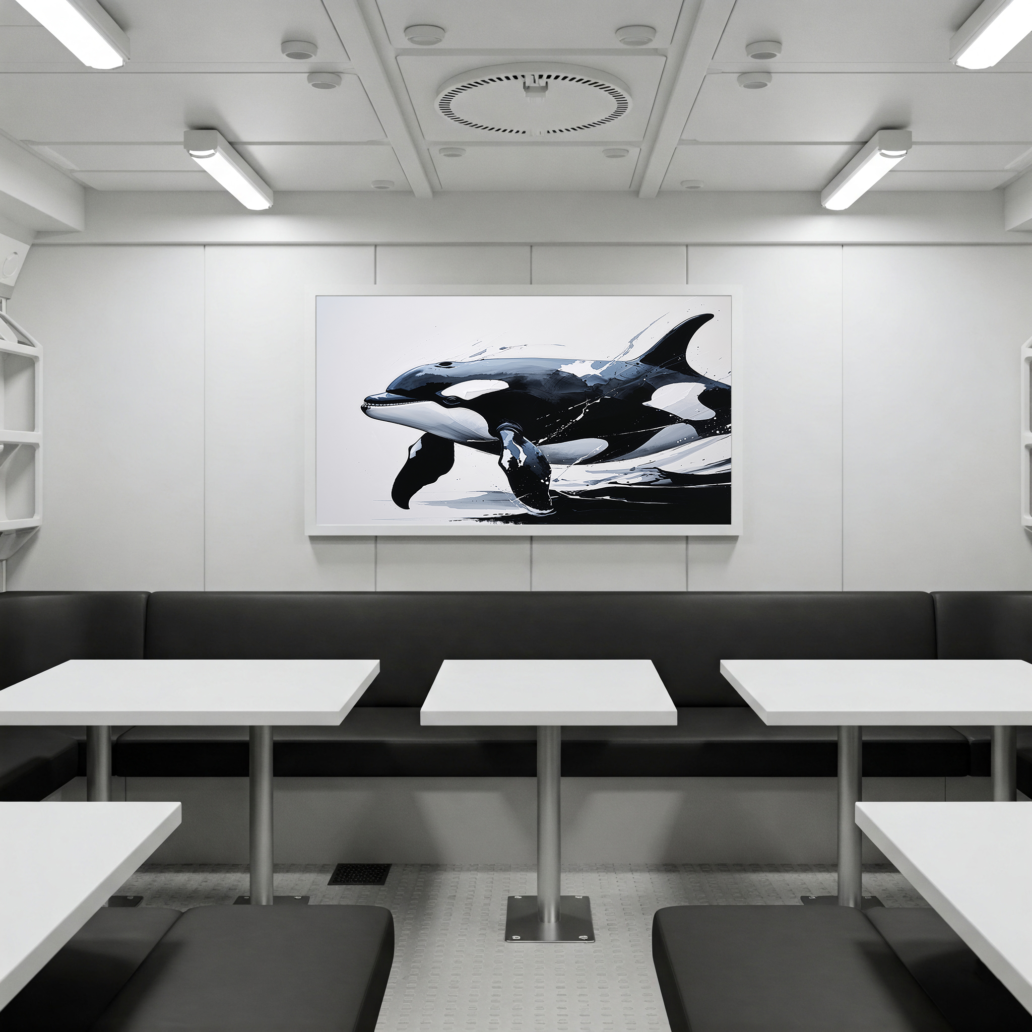 Abstract Orca Killer Whale Painting Wall Art | Digital Download