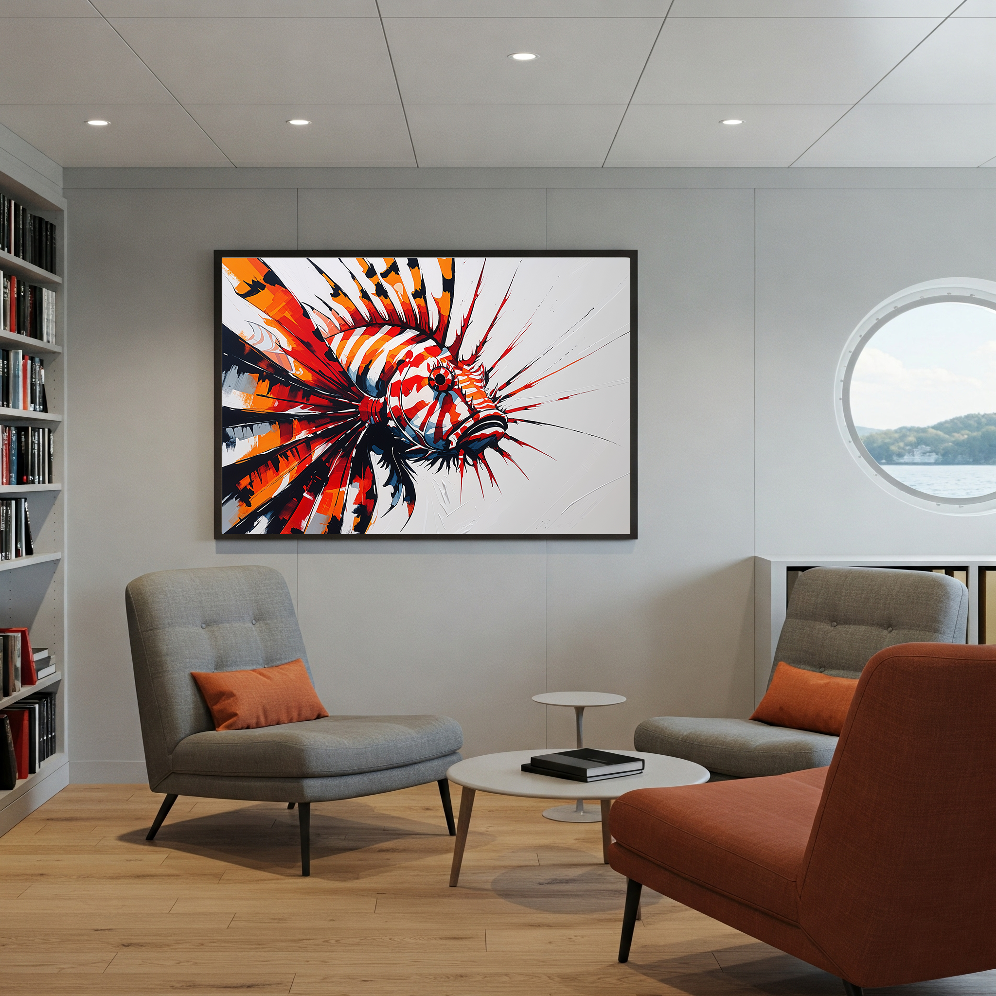 Abstract Lionfish Art Print | Digital Download