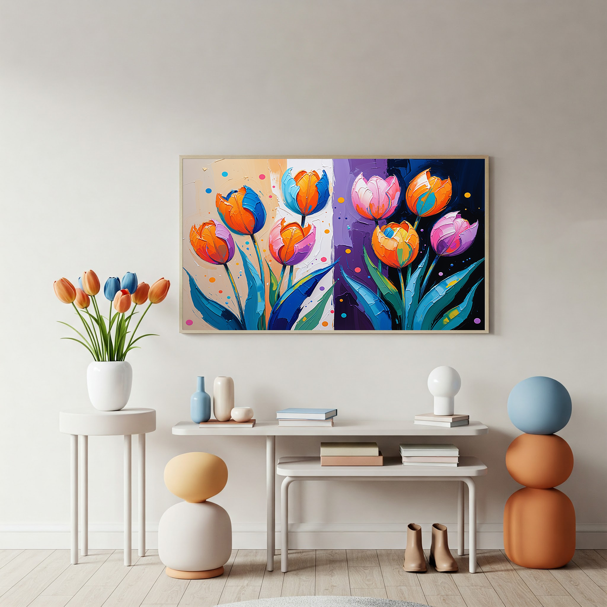 Vivid Impasto Oil Painting Tulip Art — additional gallery preview