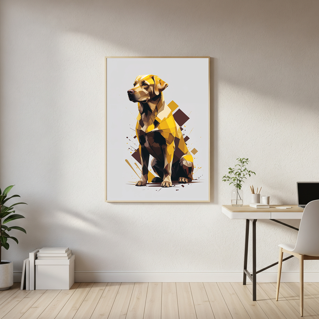 Geometric Labrador Dog Art Print | Digital Download