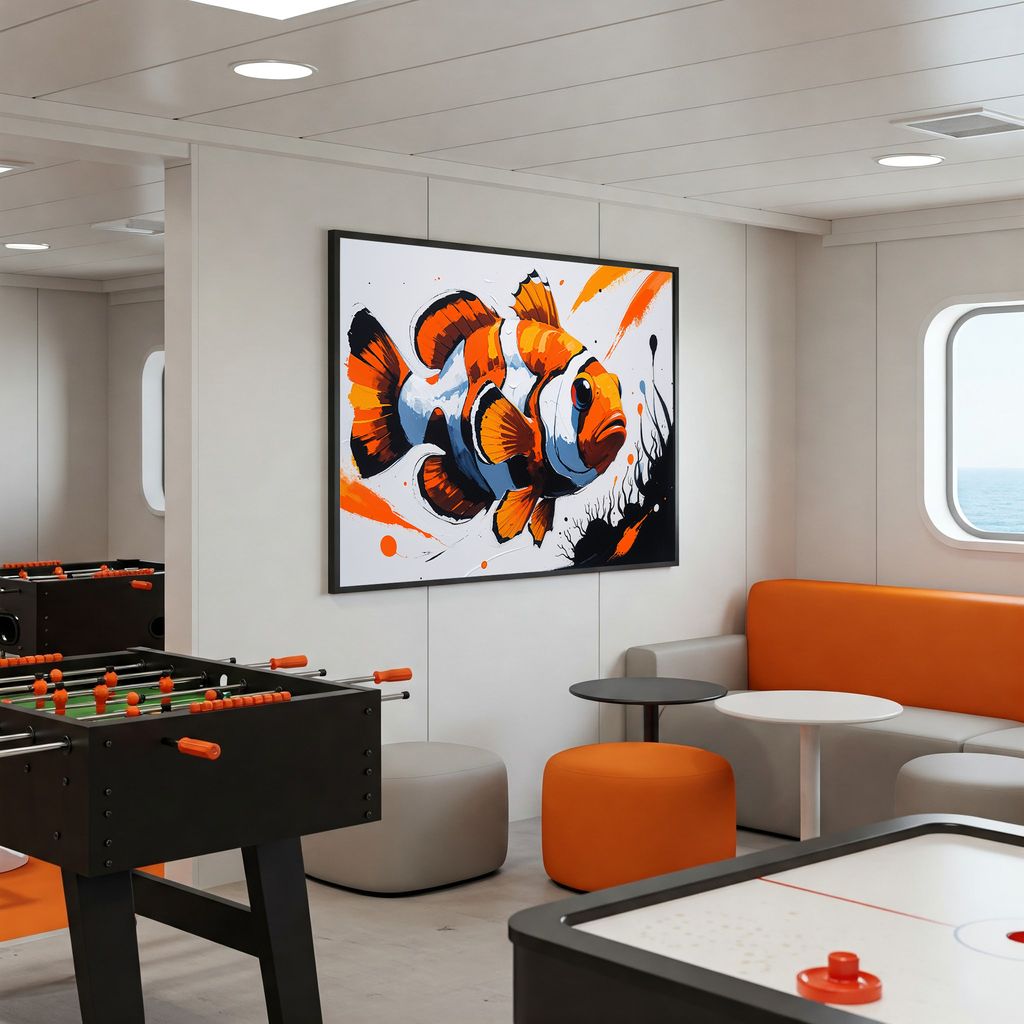 Abstract Clownfish II Art Print | Digital Download