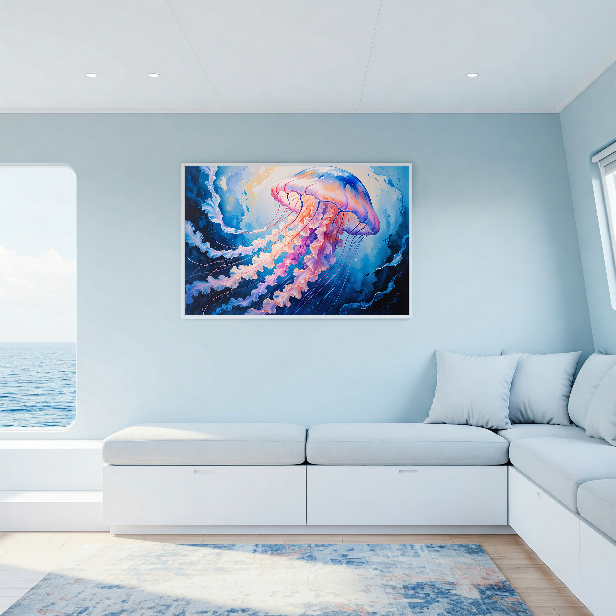 Abstract Jellyfish Art Print | Digital Download